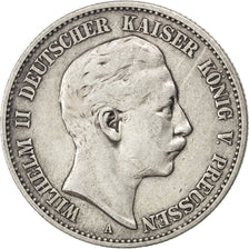 German States, 2 Mark, 1893, Berlin, KM #522, EF(40-45), Silver, 28, 11.01