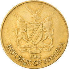 Coin, Namibia, Dollar, 1998, EF(40-45), Brass, KM:4