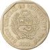Moneda, Perú, Nuevo Sol, 2001, Lima, MBC, Cobre - níquel - cinc, KM:308.4