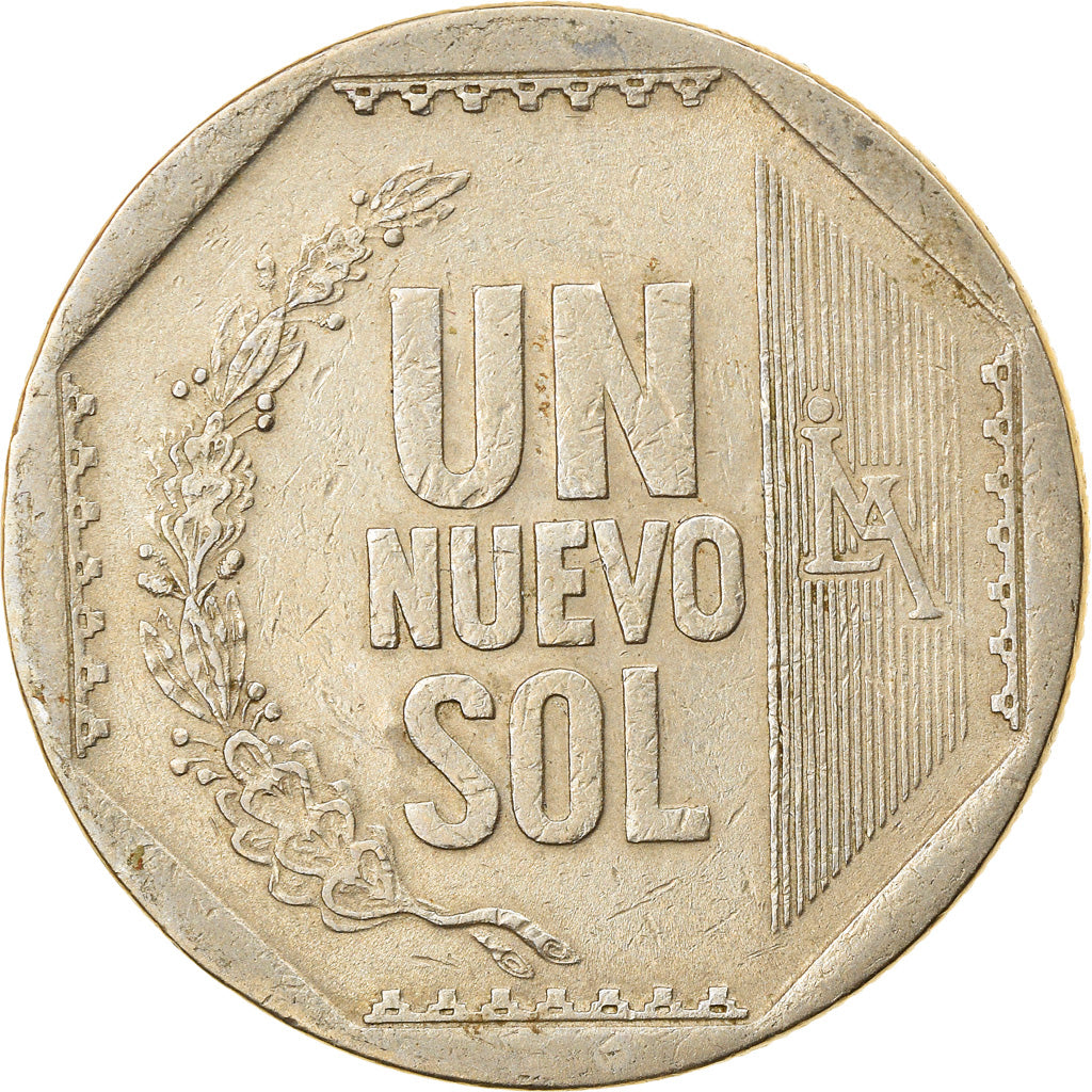 Coin, Peru, Nuevo Sol, 2001, Lima, EF(40-45), Copper-Nickel-Zinc, KM:308.4