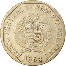 Coin, Peru, Nuevo Sol, 1994, Lima, EF(40-45), Gold, KM:312