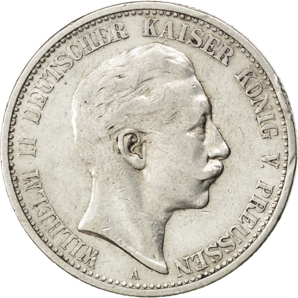 Coin, German States, PRUSSIA, Wilhelm II, 2 Mark, 1907, Berlin, EF(40-45)