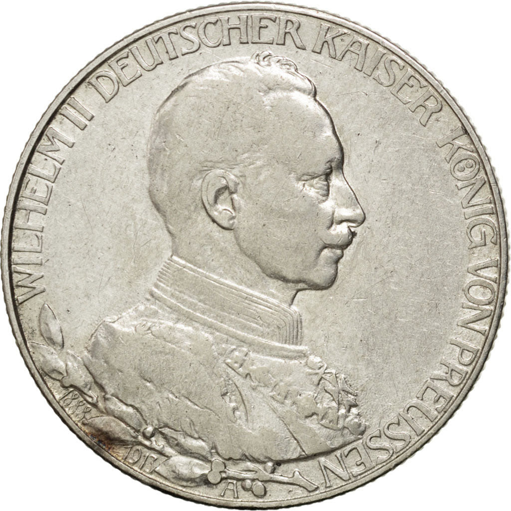 German States, 2 Mark, 1913, Berlin, KM #533, VF(20-25), Silver, 28, 11.03