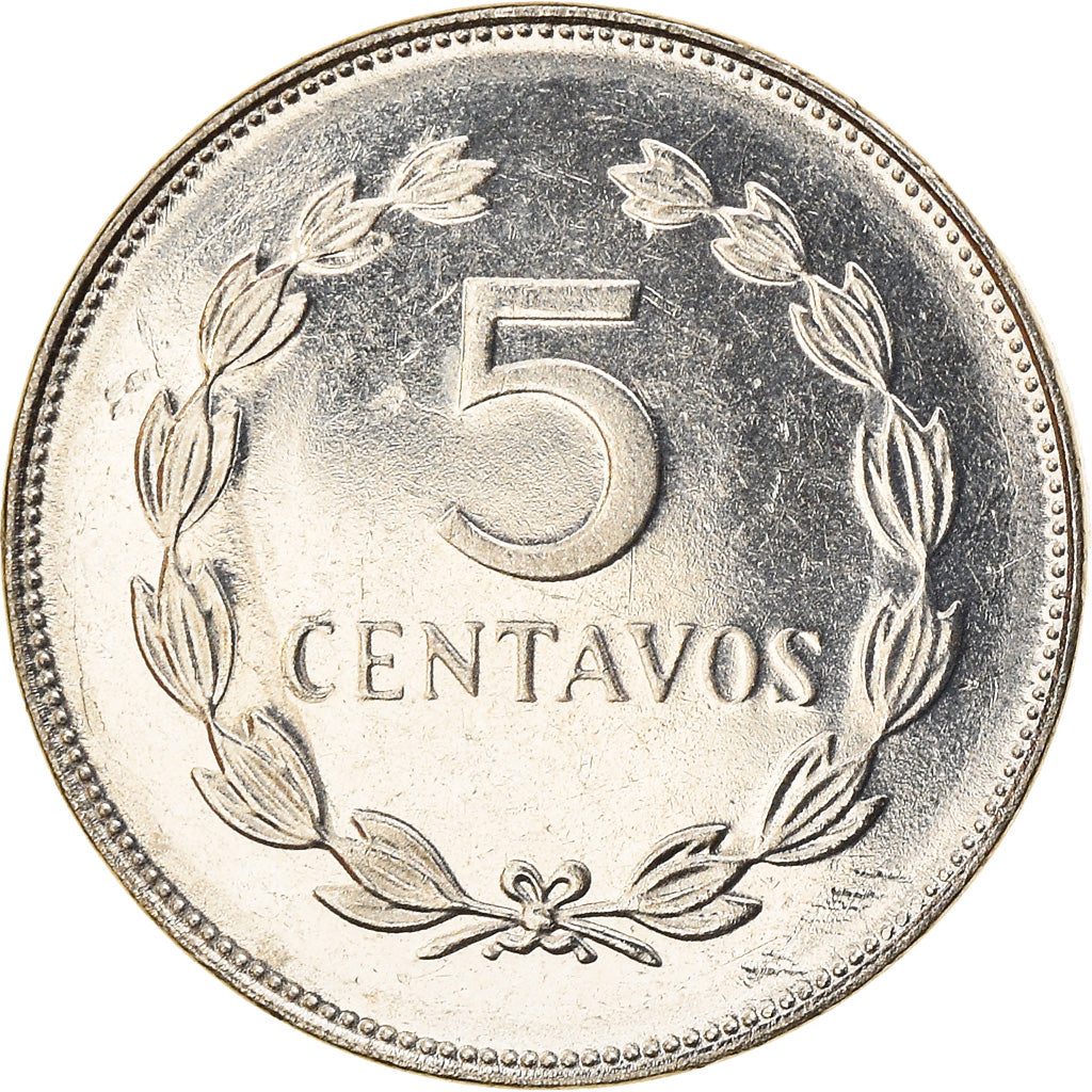 Moneta, El Salvador, 5 Centavos, 1994, SPL, Acciaio ricoperto in nichel, KM:154b