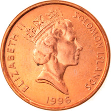Coin, Solomon Islands, Elizabeth II, Cent, 1996, MS(63), Bronze Plated Steel