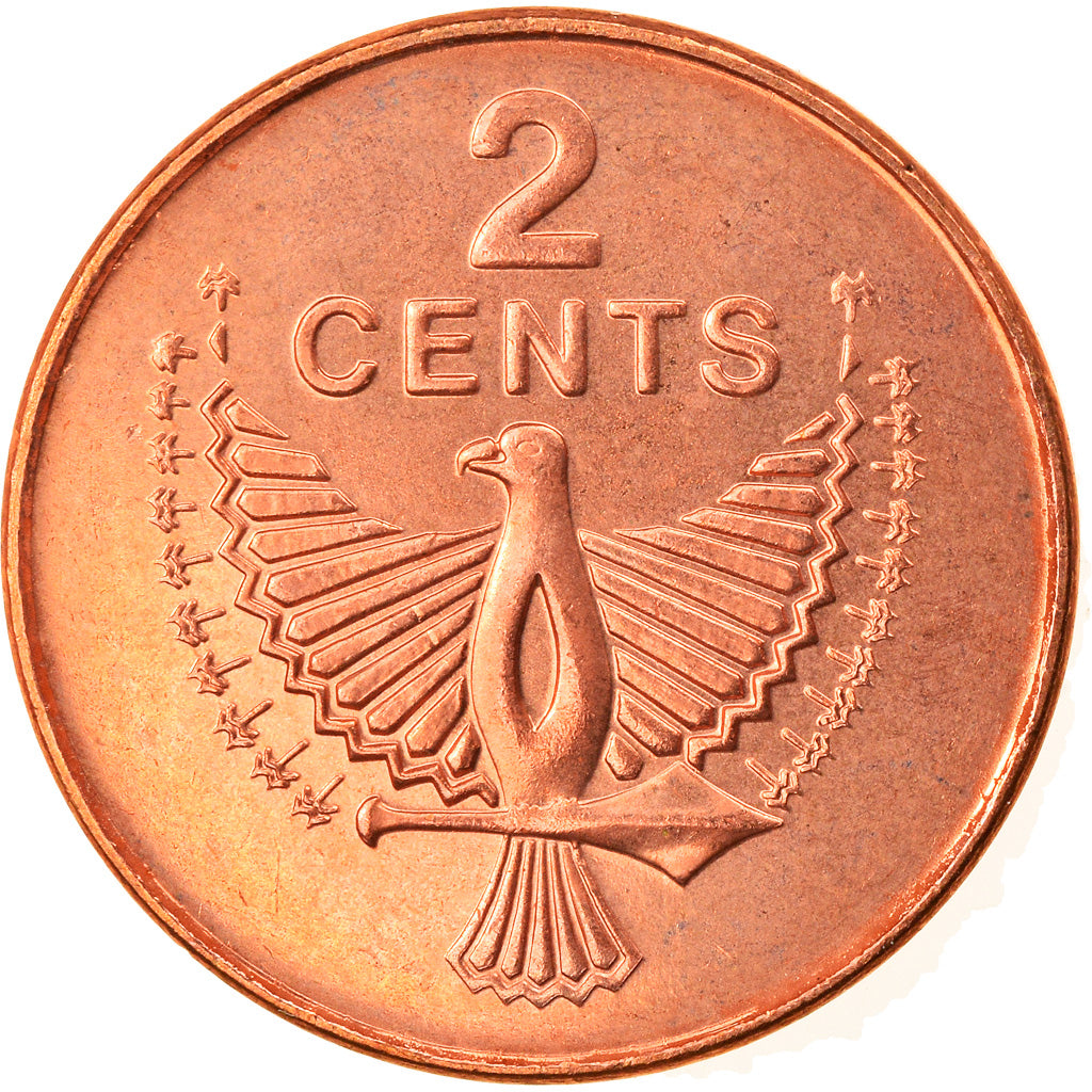 Coin, Solomon Islands, Elizabeth II, 2 Cents, 1996, MS(63), Bronze Plated Steel
