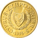 Coin, Cyprus, 2 Cents, 1996, MS(63), Nickel-brass, KM:54.3