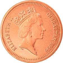 Coin, Gibraltar, Elizabeth II, Penny, 1996, MS(63), Copper Plated Steel, KM:20a