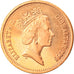 Coin, Gibraltar, Elizabeth II, 2 Pence, 1995, MS(63), Copper Plated Steel