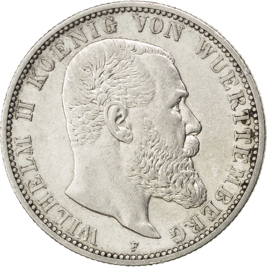 Münze, Deutsch Staaten, WURTTEMBERG, Wilhelm II, 2 Mark, 1899, Freudenstadt