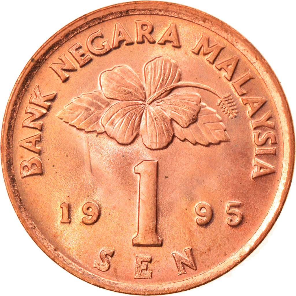 Münze, Malaysia, Sen, 1995, VZ, Bronze Clad Steel, KM:49