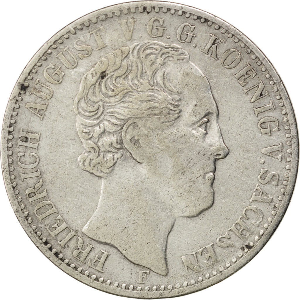 Coin, German States, SAXONY-ALBERTINE, Friedrich August II, 1/3 Thaler, 1/2