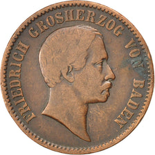 GERMAN STATES, Kreuzer, 1856, KM #232, VF(30-35), Copper, 3.85