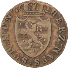 GERMAN STATES, 1/4 Kreuzer, 1819, Wiesbaden, KM #42, VF(30-35), Copper, 1.24