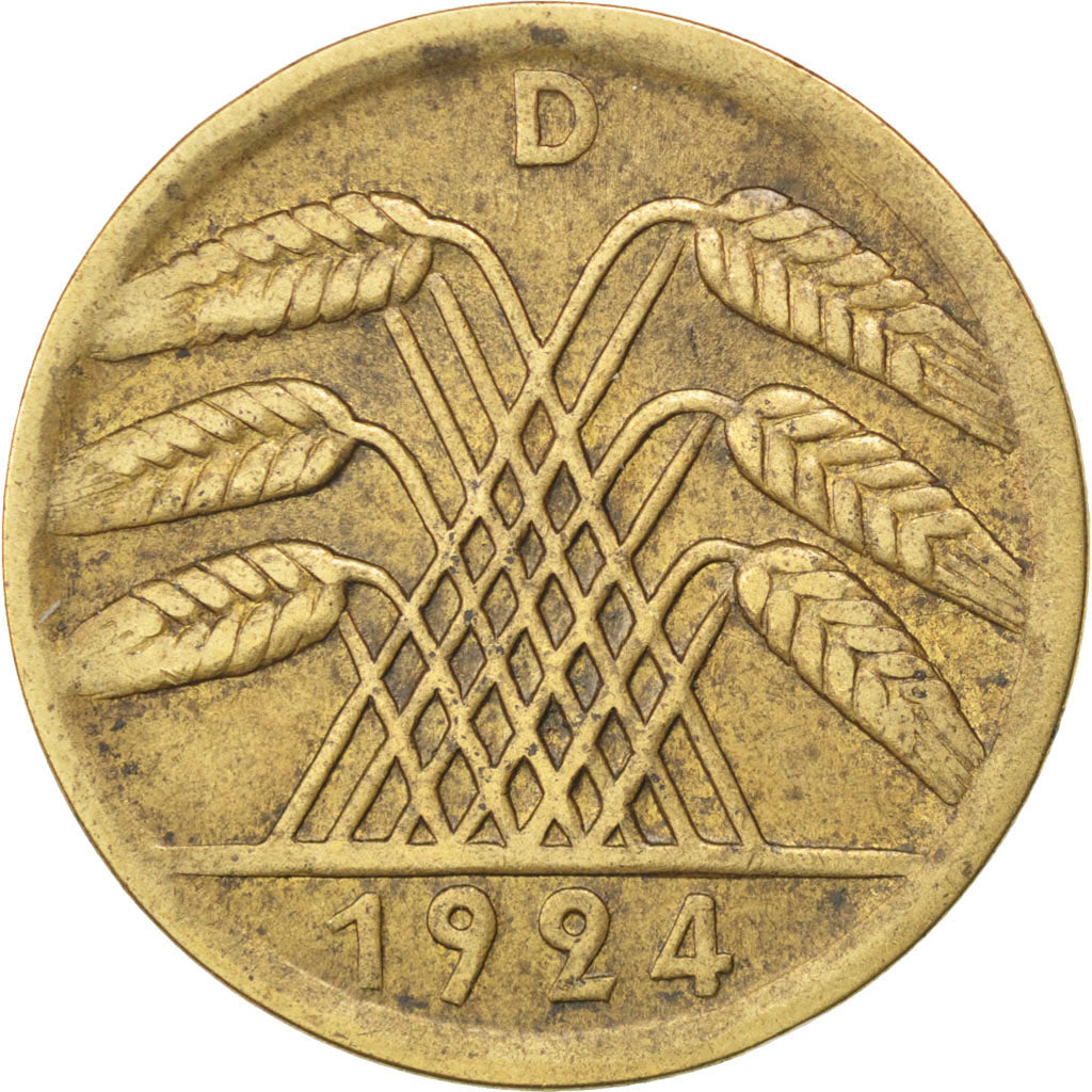 GERMANY, WEIMAR REPUBLIC, 50 Rentenpfennig, 1924, Munich, KM #34, EF(40-45),...