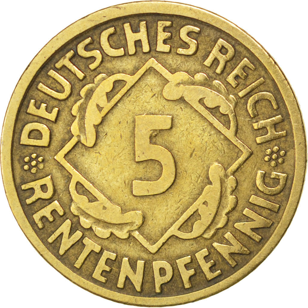 Coin, GERMANY, WEIMAR REPUBLIC, 5 Rentenpfennig, 1923, Munich, EF(40-45)