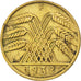 GERMANY, WEIMAR REPUBLIC, 10 Reichspfennig, 1932, Stuttgart, KM #40, EF(40-45),.