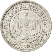 Coin, GERMANY, WEIMAR REPUBLIC, 50 Reichspfennig, 1937, Munich, AU(55-58)