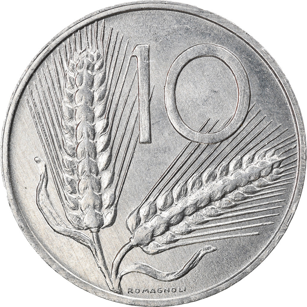 Moneta, Włochy, 10 Lire, 1987, Rome, EF(40-45), Aluminium, KM:93