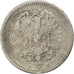 GERMANY - EMPIRE, 50 Pfennig, 1876, Frankfurt, KM #6, EF(40-45), Silver, 2.72