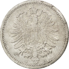 GERMANY - EMPIRE, 20 Pfennig, 1873, Karlsruhe, KM #5, VF(20-25), Silver, 1.05