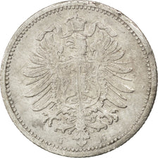 GERMANY - EMPIRE, 20 Pfennig, 1873, Karlsruhe, KM #5, VF(20-25), Silver, 1.05