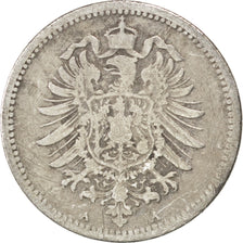 GERMANY - EMPIRE, 20 Pfennig, 1874, Berlin, KM #5, VF(20-25), Silver, 1.10