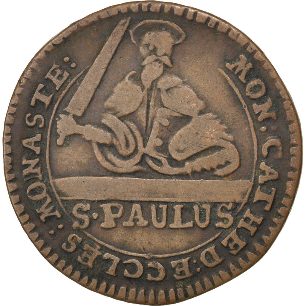 GERMAN STATES, 3 Pfenning, 1753, KM #430, VF(30-35), Copper, 4.05