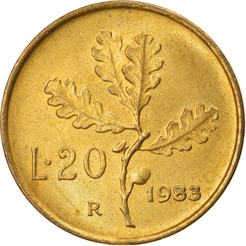 Monnaie, Italie, 20 Lire, 1983, Rome, TTB, Aluminum-Bronze, KM:97.2