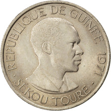 GUINEA, 100 Francs, 1971, KM #41, MS(60-62), Copper-Nickel, 17.01