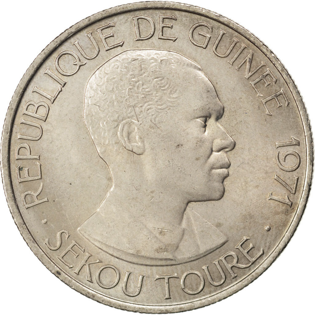 Guinea, 100 Francs, 1971, KM #41, MS(60-62), Copper-nickel, 17.08