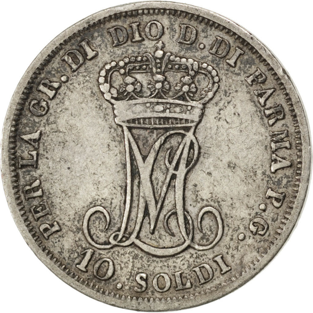 Italy, 10 Soldi, 1815, KM #27, VF(20-25), Silver, 2.43