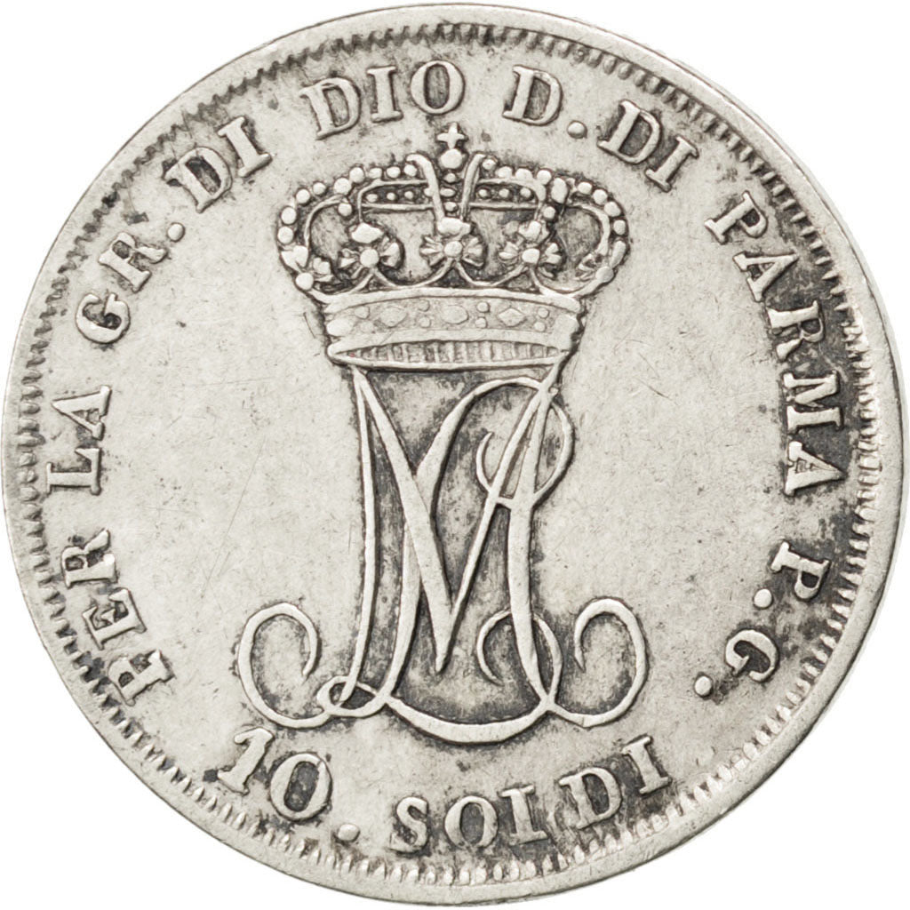 Italy, 10 Soldi, 1815, KM #27, EF(40-45), Silver, 2.48