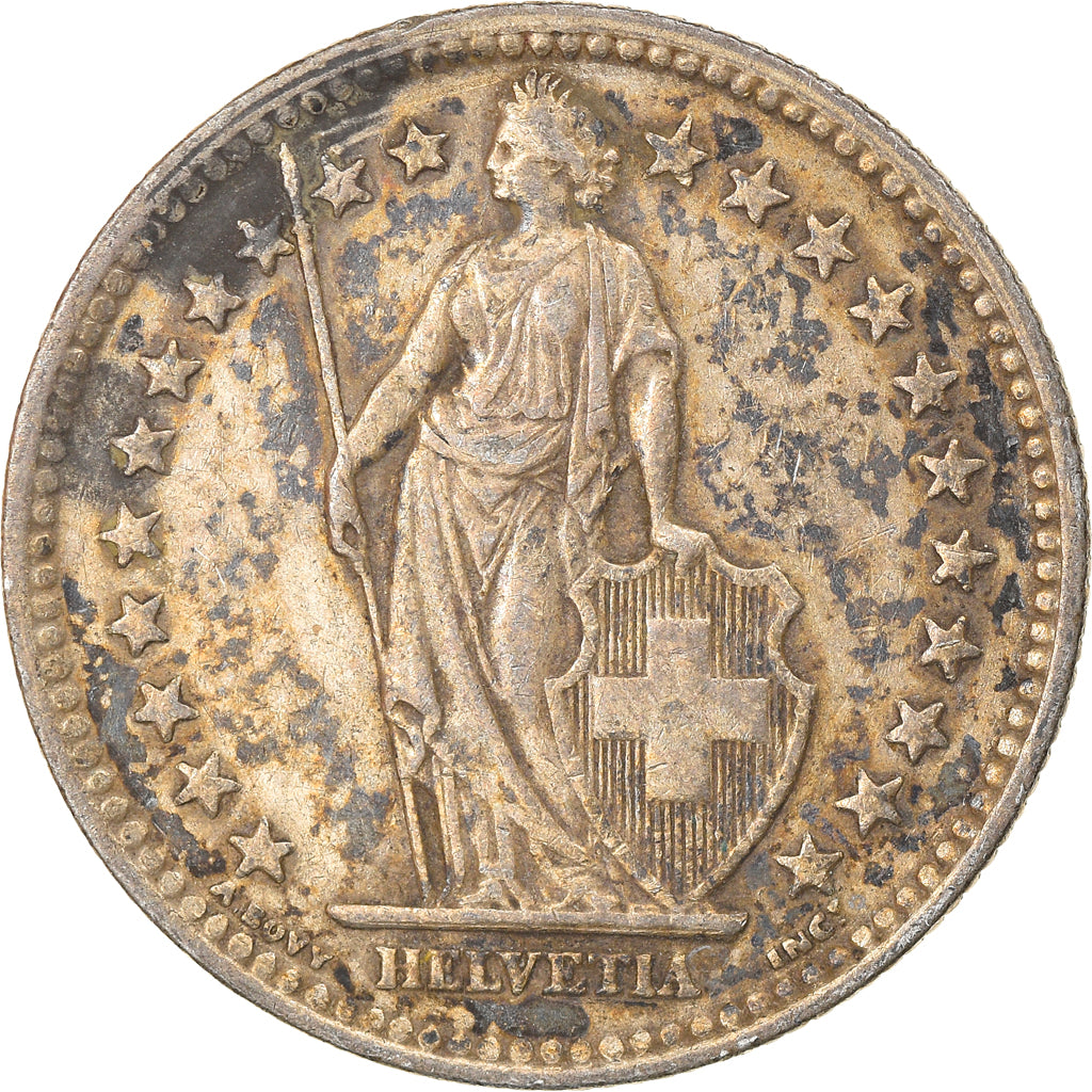 Moneta, Svizzera, 2 Francs, 1944, Bern, MB+, Argento, KM:21
