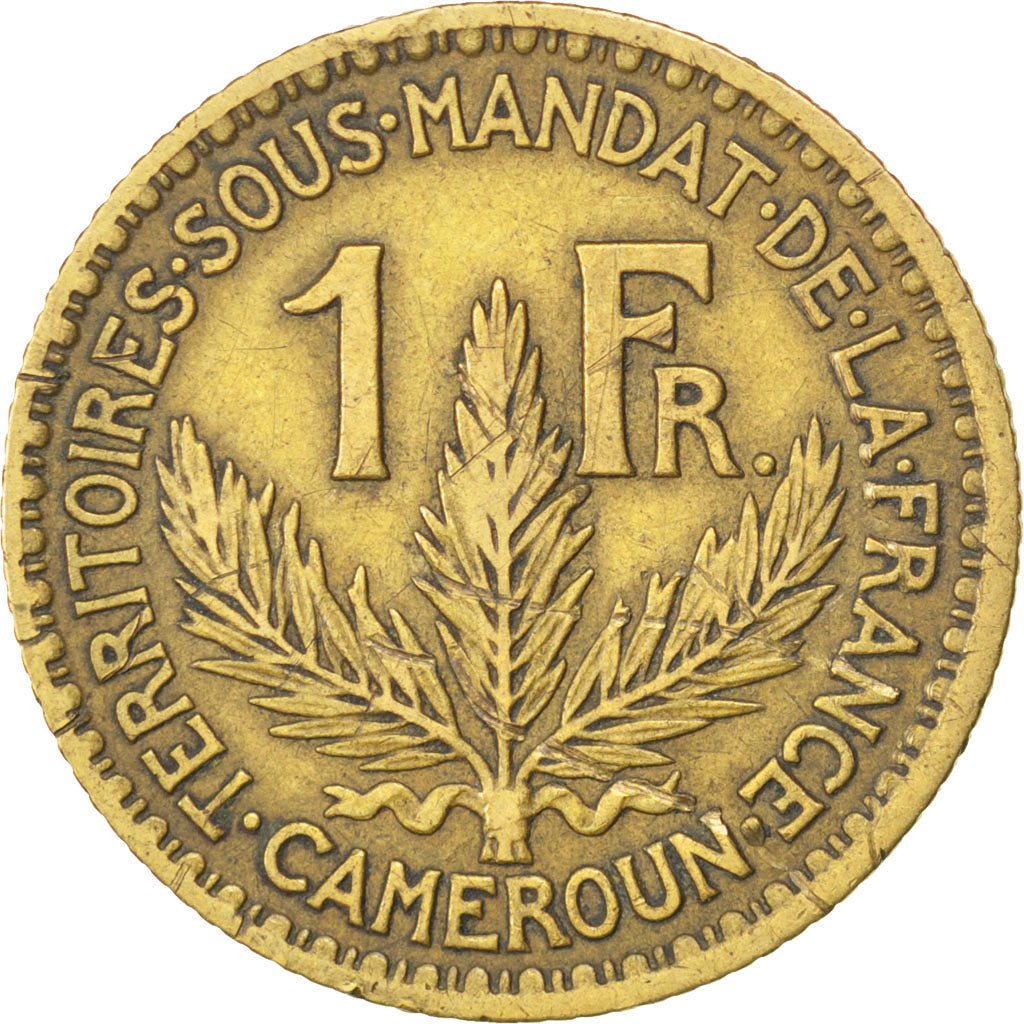 CAMEROON, Franc, 1924, Paris, KM #2, EF(40-45), Aluminum-Bronze, 23, 4.99