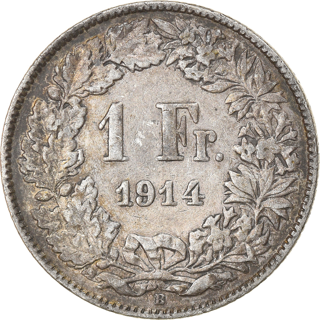 Coin, Switzerland, Franc, 1914, VF(30-35), Silver, KM:24