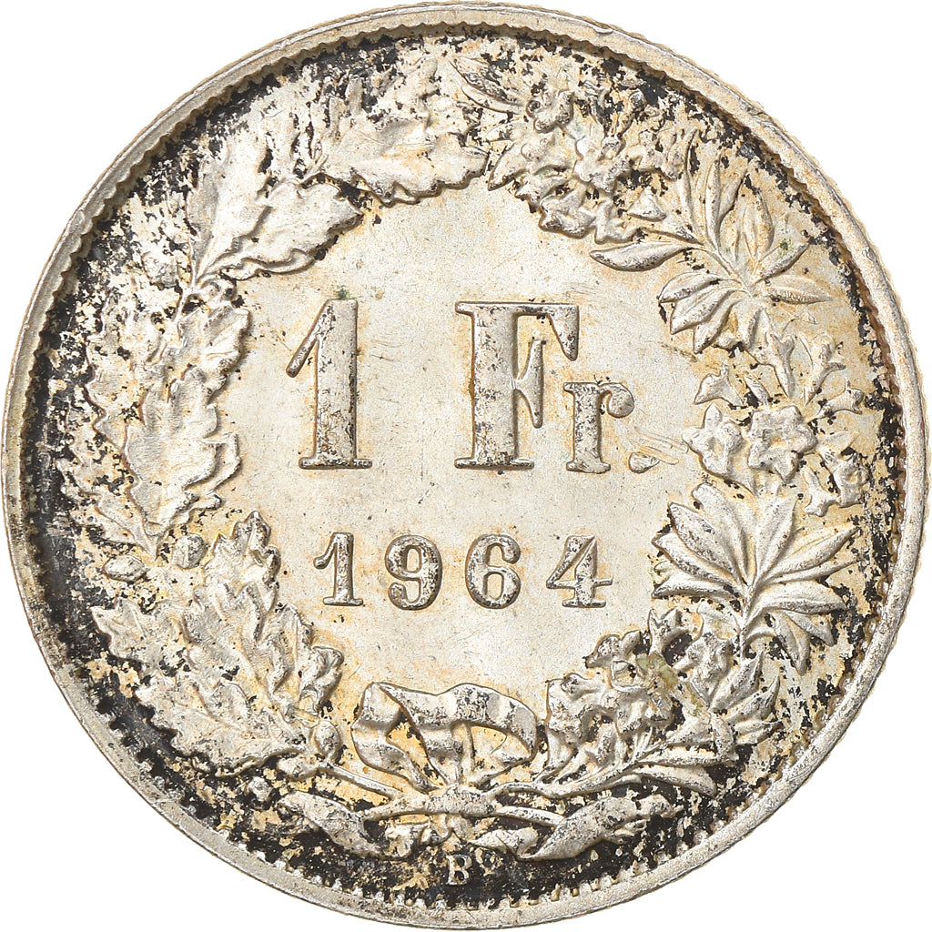 Coin, Switzerland, Franc, 1964, EF(40-45), Silver, KM:24