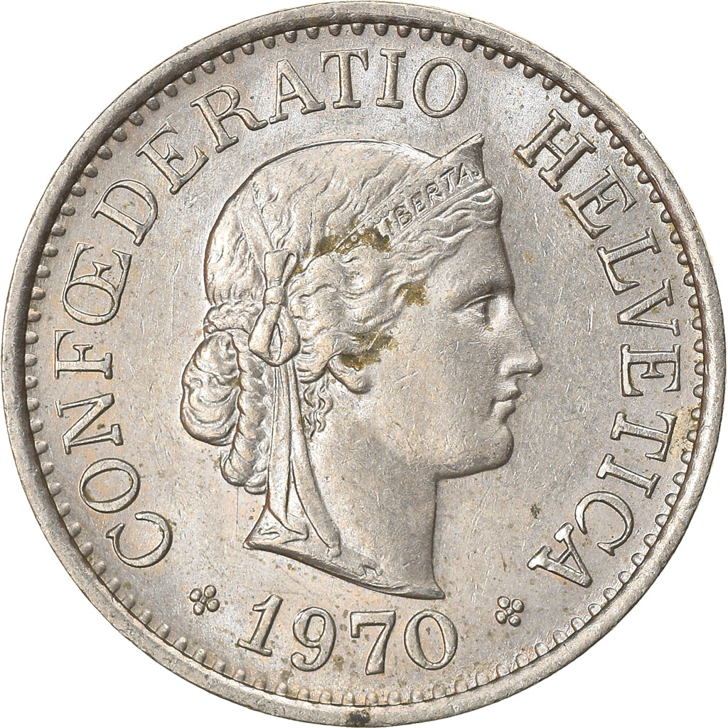 Monnaie, Suisse, 10 Rappen, 1970, Bern, TTB, Copper-nickel, KM:27