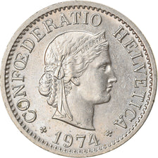 Moneta, Svizzera, 10 Rappen, 1974, Bern, BB, Rame-nichel, KM:27