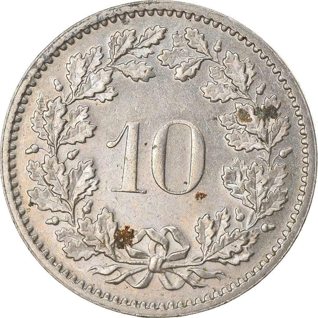 Coin, Switzerland, 10 Rappen, 1972, Bern, EF(40-45), Copper-nickel, KM:27