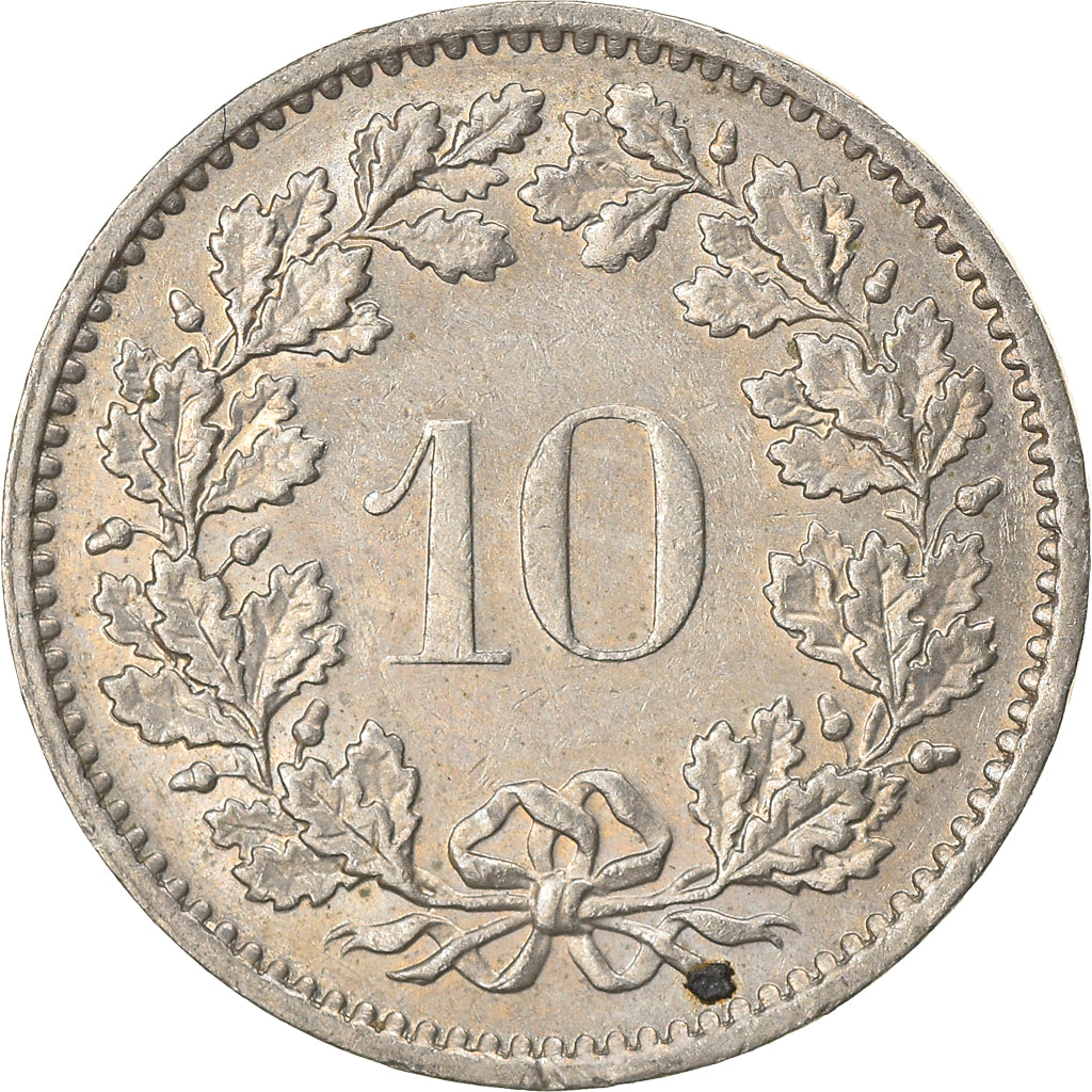 Münze, Schweiz, 10 Rappen, 1976, Bern, SS, Copper-nickel, KM:27