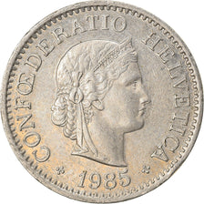 Moeda, Suíça, 10 Rappen, 1985, Bern, EF(40-45), Cobre-níquel, KM:27