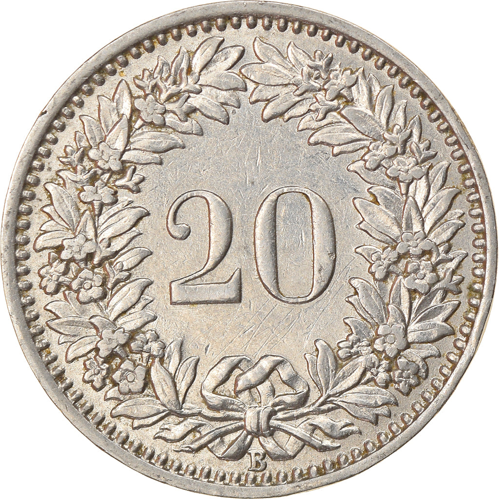 Monnaie, Suisse, 20 Rappen, 1932, Bern, TTB, Nickel, KM:29