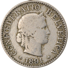 Monnaie, Suisse, 5 Rappen, 1891, Bern, TB+, Copper-nickel, KM:26