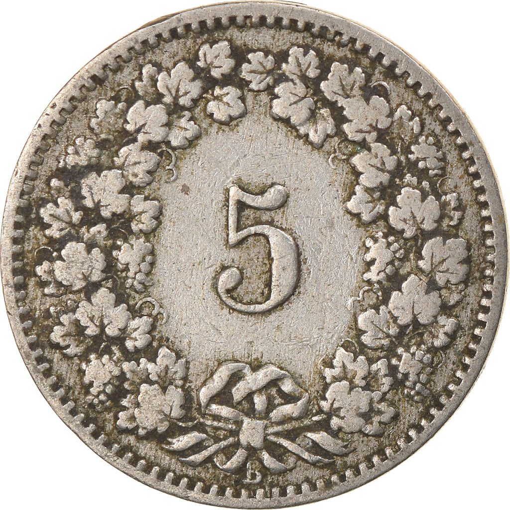 Monnaie, Suisse, 5 Rappen, 1891, Bern, TB+, Copper-nickel, KM:26