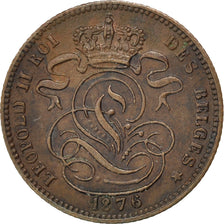 Coin, Belgium, Leopold II, Centime, 1876, EF(40-45), Copper, KM:33.1