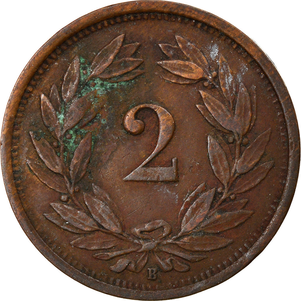 Coin, Switzerland, 2 Rappen, 1919, Bern, EF(40-45), Bronze, KM:4.2