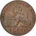 Coin, Belgium, Leopold II, Centime, 1907, AU(55-58), Copper, KM:34.1
