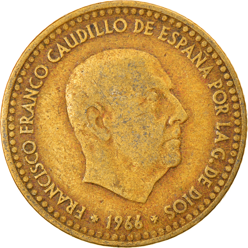 Monnaie, Espagne, Francisco Franco, caudillo, Peseta, 1969, TB, Aluminum-Bronze