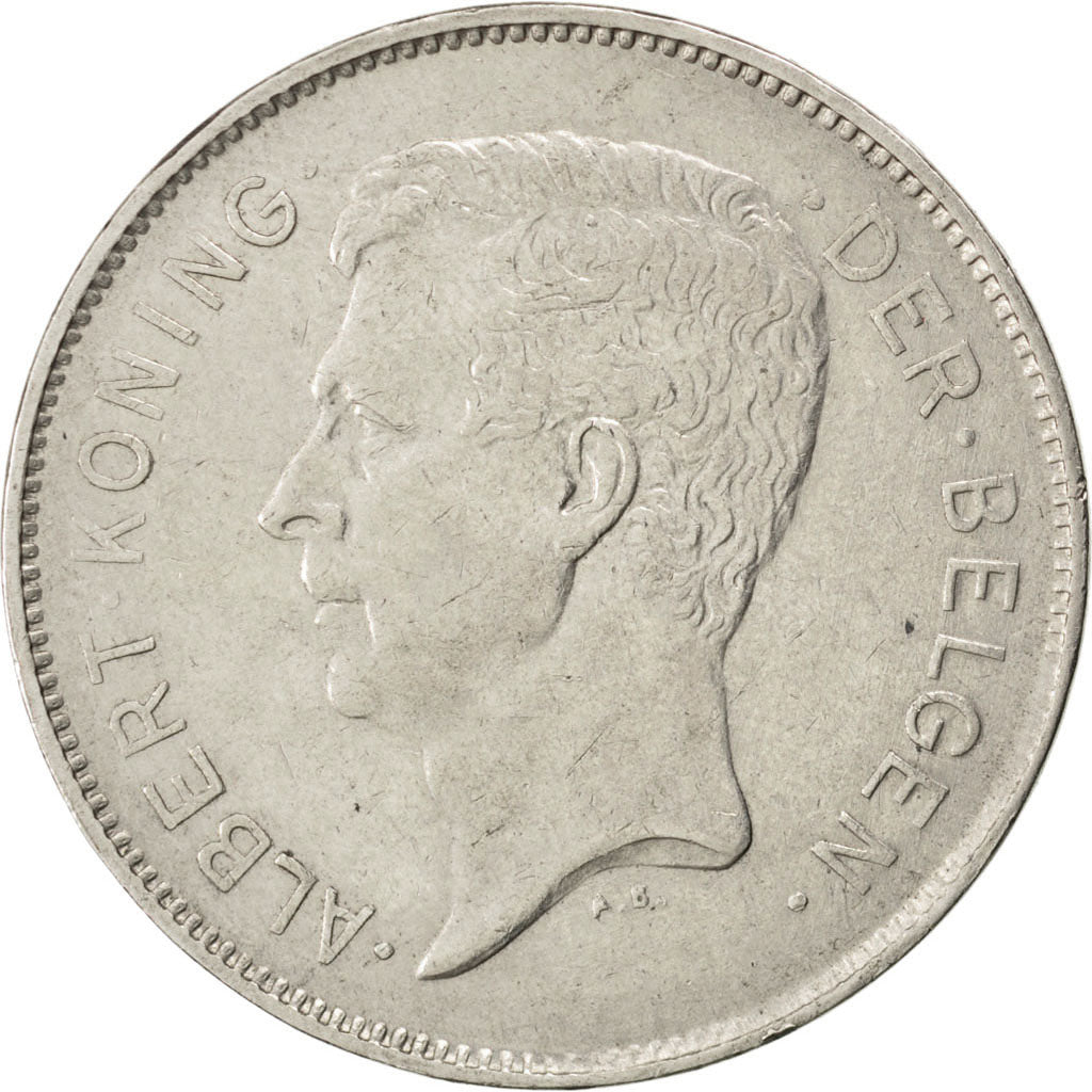 Belgio, 20 Francs, 20 Frank, 1932, BB, Nichel, KM:102